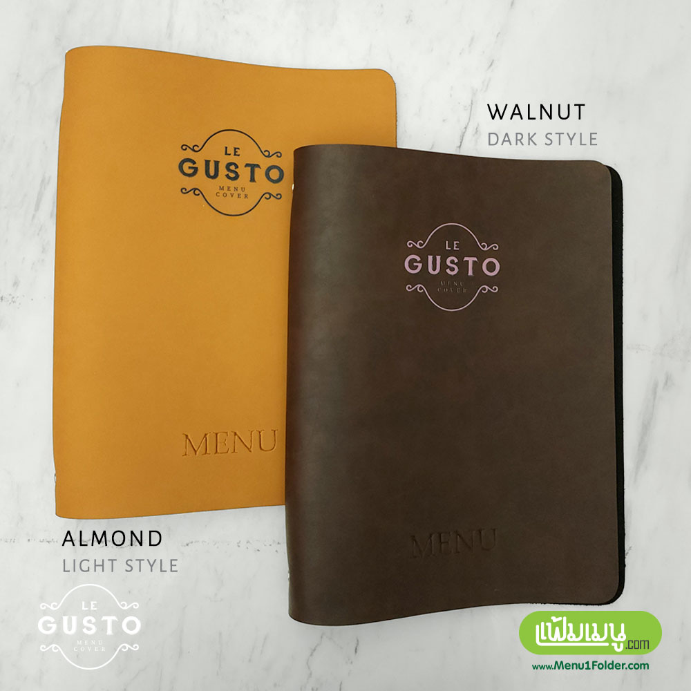 Le Gusto แฟ้มเมนูปกหนัง สวยเท่ห์ ดิบ มีสไตล์