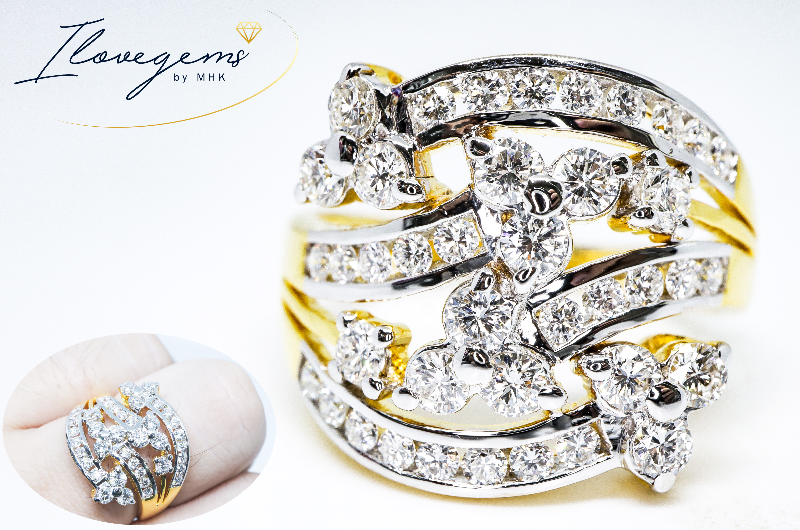 แหวนเพชร แหวนเพชรแถว diamond ring แหวนหมั้น แหวนแต่งงาน