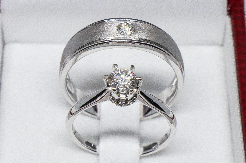 Engagement ring for groom and bride 