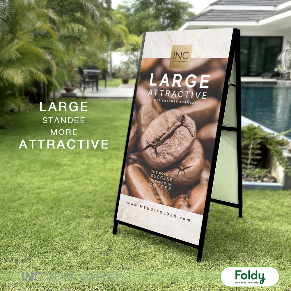 ป้ายตั้งหน้าร้าน ตั้งได้ Indoor และ Outdoor