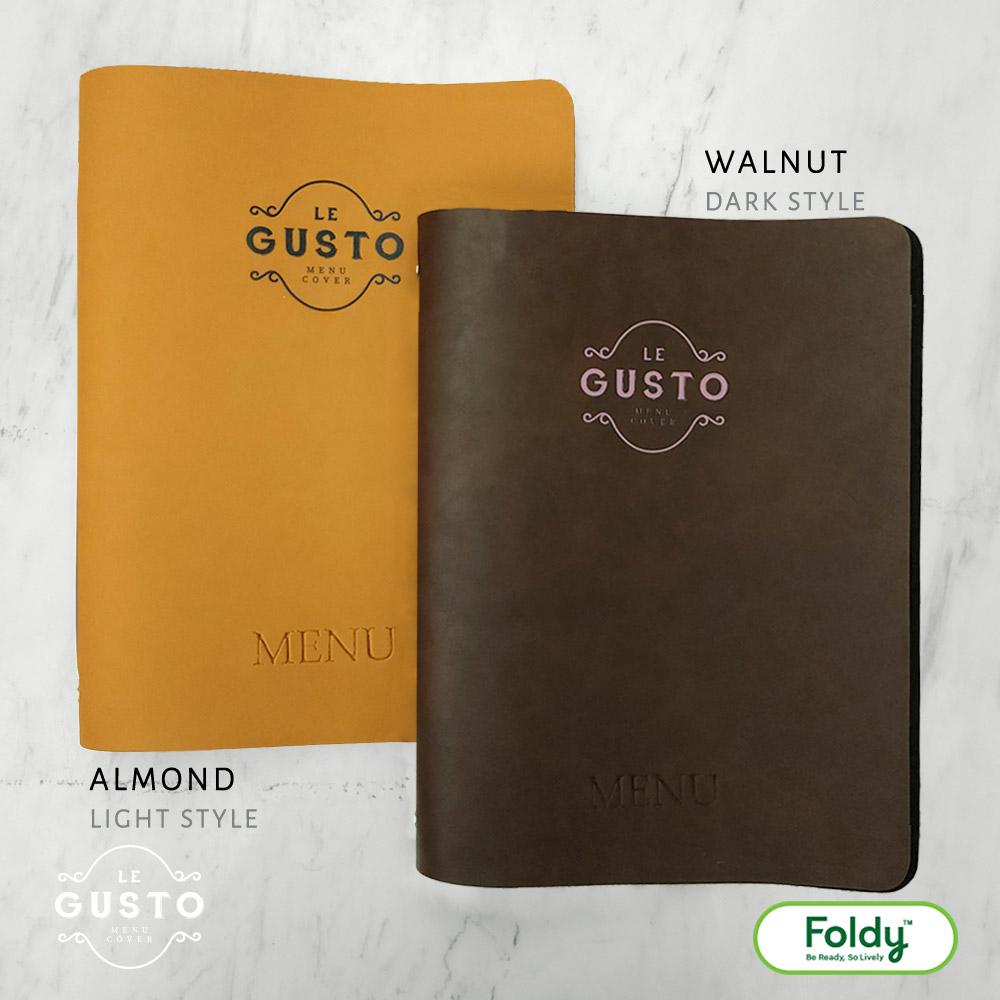 Le Gusto แฟ้มเมนูปกหนัง สวยเท่ห์ ดิบ มีสไตล์